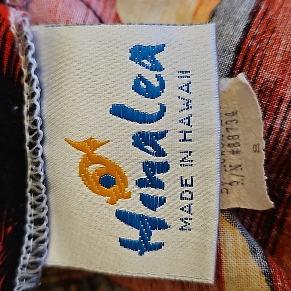 VTG HINALEA Made in Hawaii Girls Palm Tree Hibiscus Tie Back Sun Dress - Picture 2 of 8